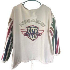 Vintage 1990s USA Made Graphic Long Sleeve Top Boxy Fit Size L